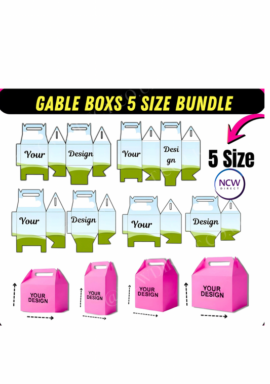 5 Gable Boxes Canva Template