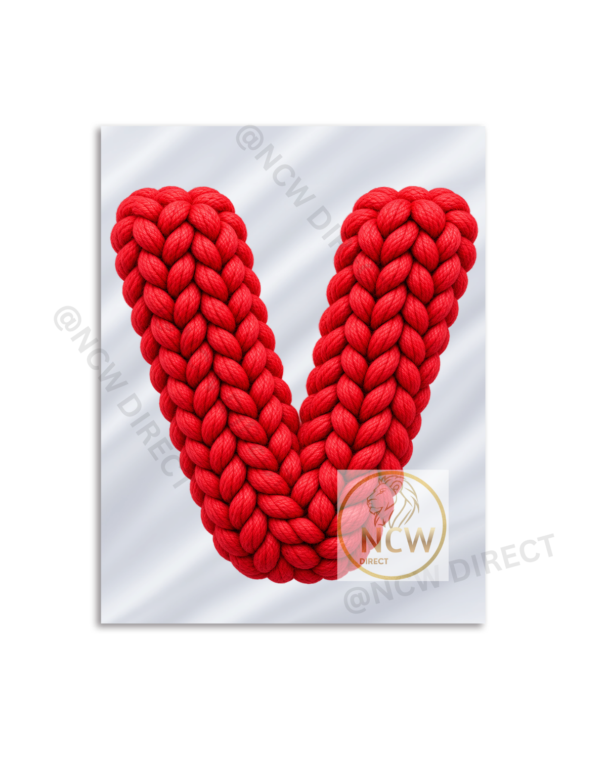 Christmas Knitted Alphabet (RED)