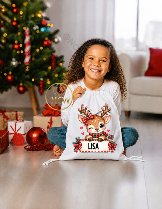 Cute Personalised Reindeer …… DTF Print Only