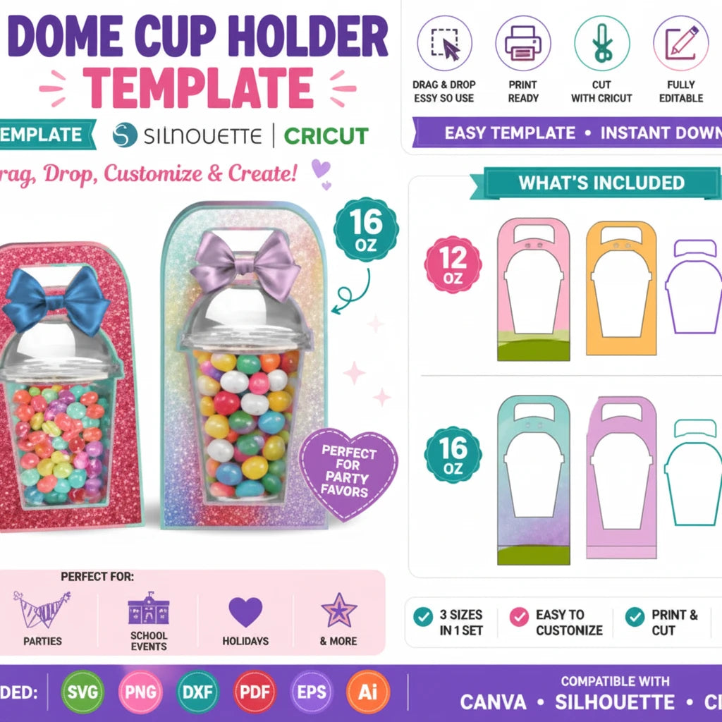 Dome Cup Holder Template