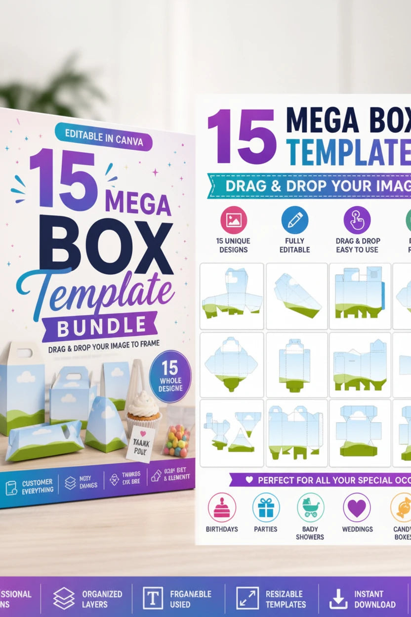 Mega Box Canva Template