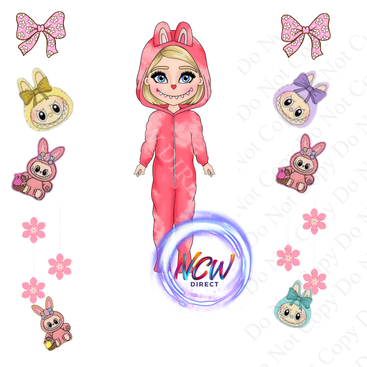 Mini Magic Monster Toddler girl UVDTF Sheet