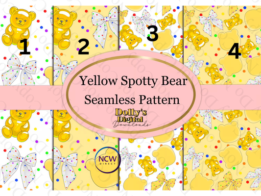 Yellow Spotty Bear Wrapping paper