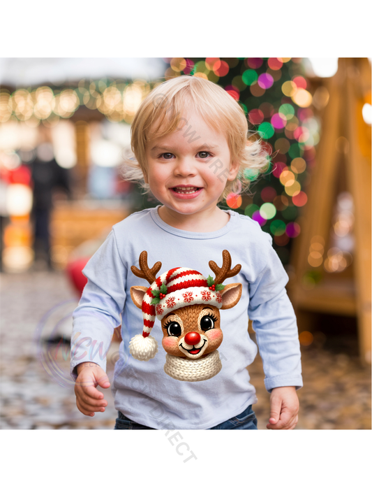 Reindeer Bow patchwork DTF