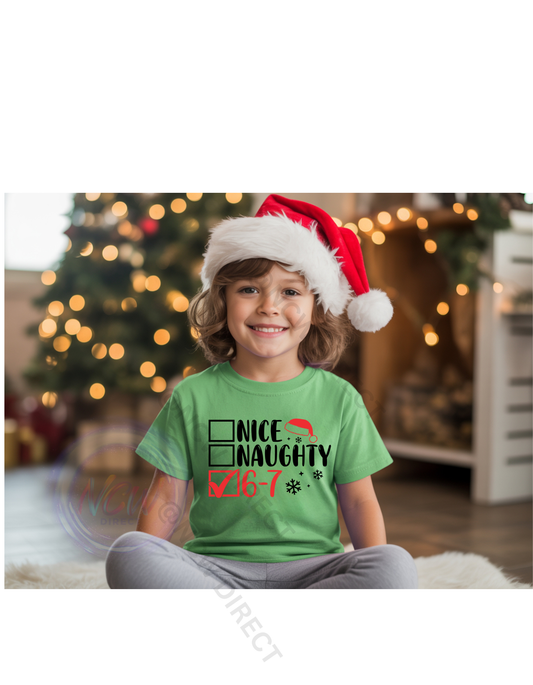 Naughty,Nice,6-7 Christmas DTF