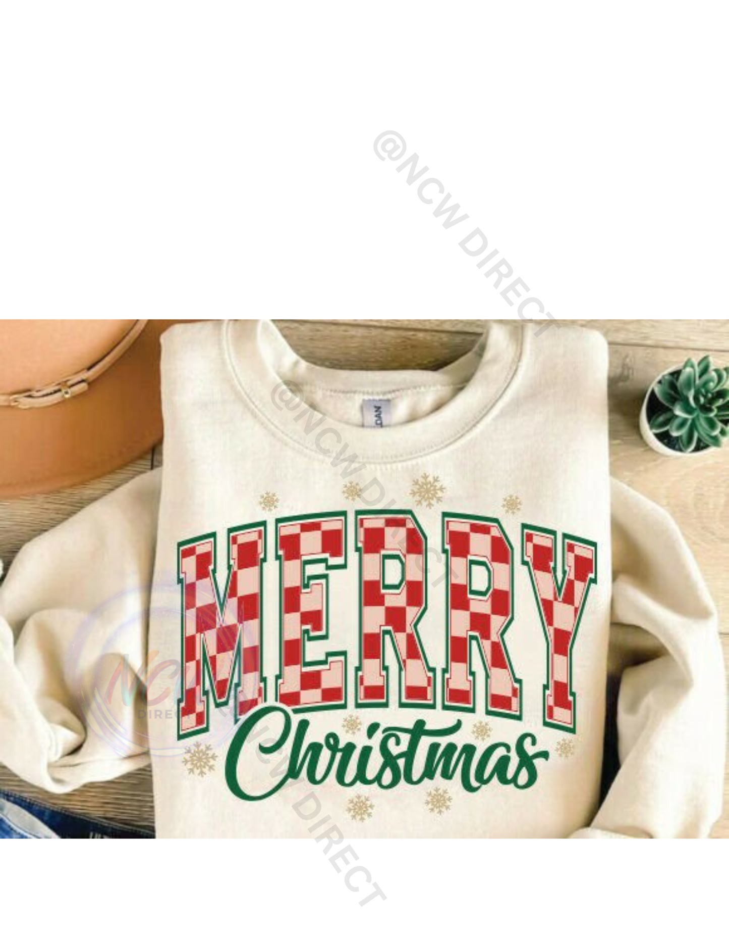 Checkered Christmas DTF