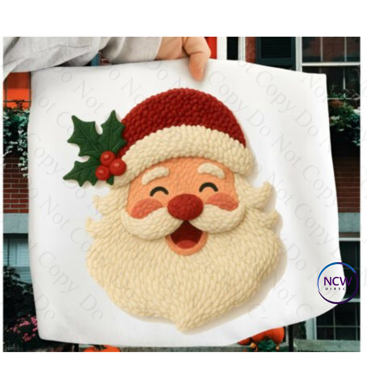Santa Faux Yarn Crochet DTF