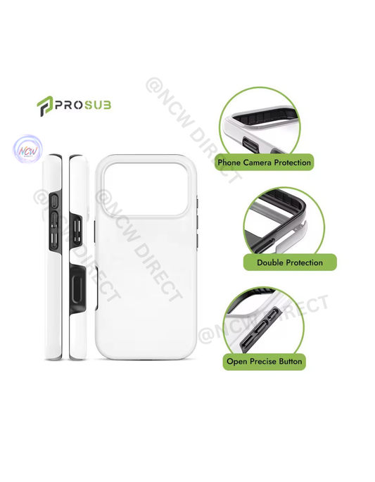 Prosub 3D Coated 2 In 1 Blank Sublimation Case For IPhone 17