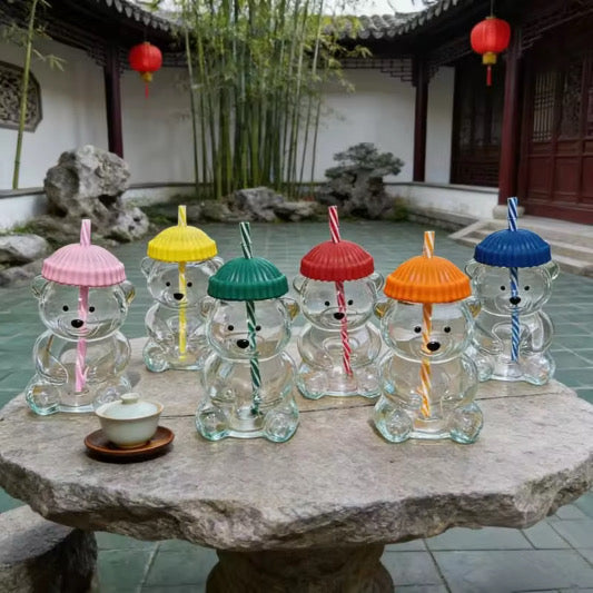 20oz Glass Bear Shaped Cups (Pre-Order)