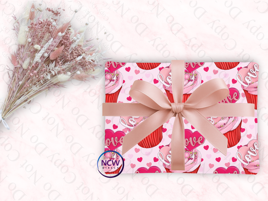 Love Cupcakes Seamless Wrapping  paper