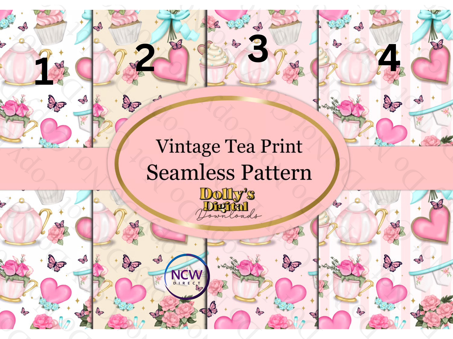 Vintage Tea Print Wrapping  paper