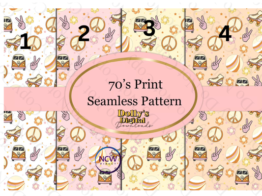 70’s seamless Wrapping  paper