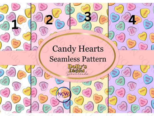 Candy Hearts wrapping paper