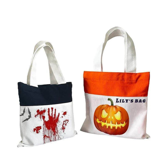 Sublimation Halloween Trick or Treat Tote Bags 26x26cm