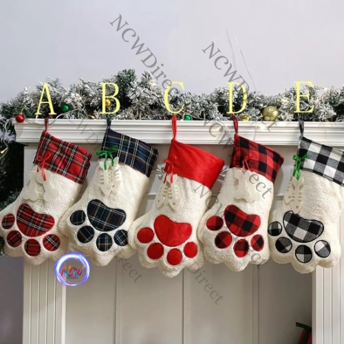 Plaid Pet Christmas Stocking