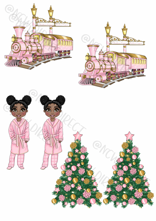 Christmas Express Girl Pink UVDTF