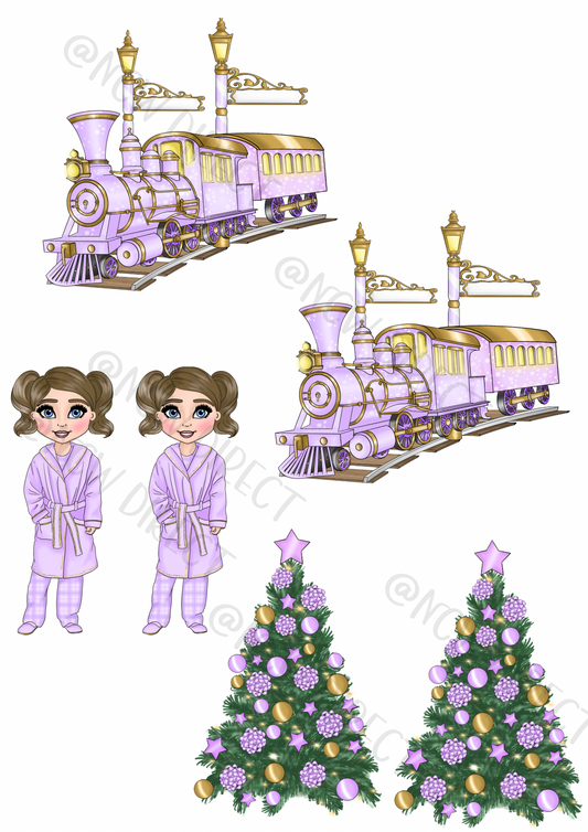 Christmas Express Girl Purple UVDTF