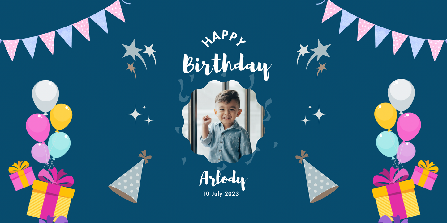 Kids Photo Birthday Banners