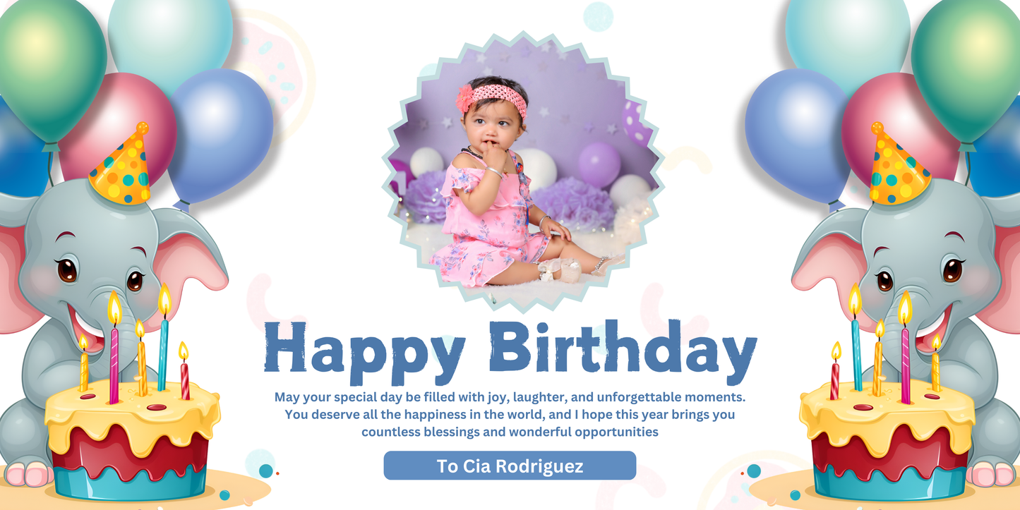 Kids Photo Birthday Banners