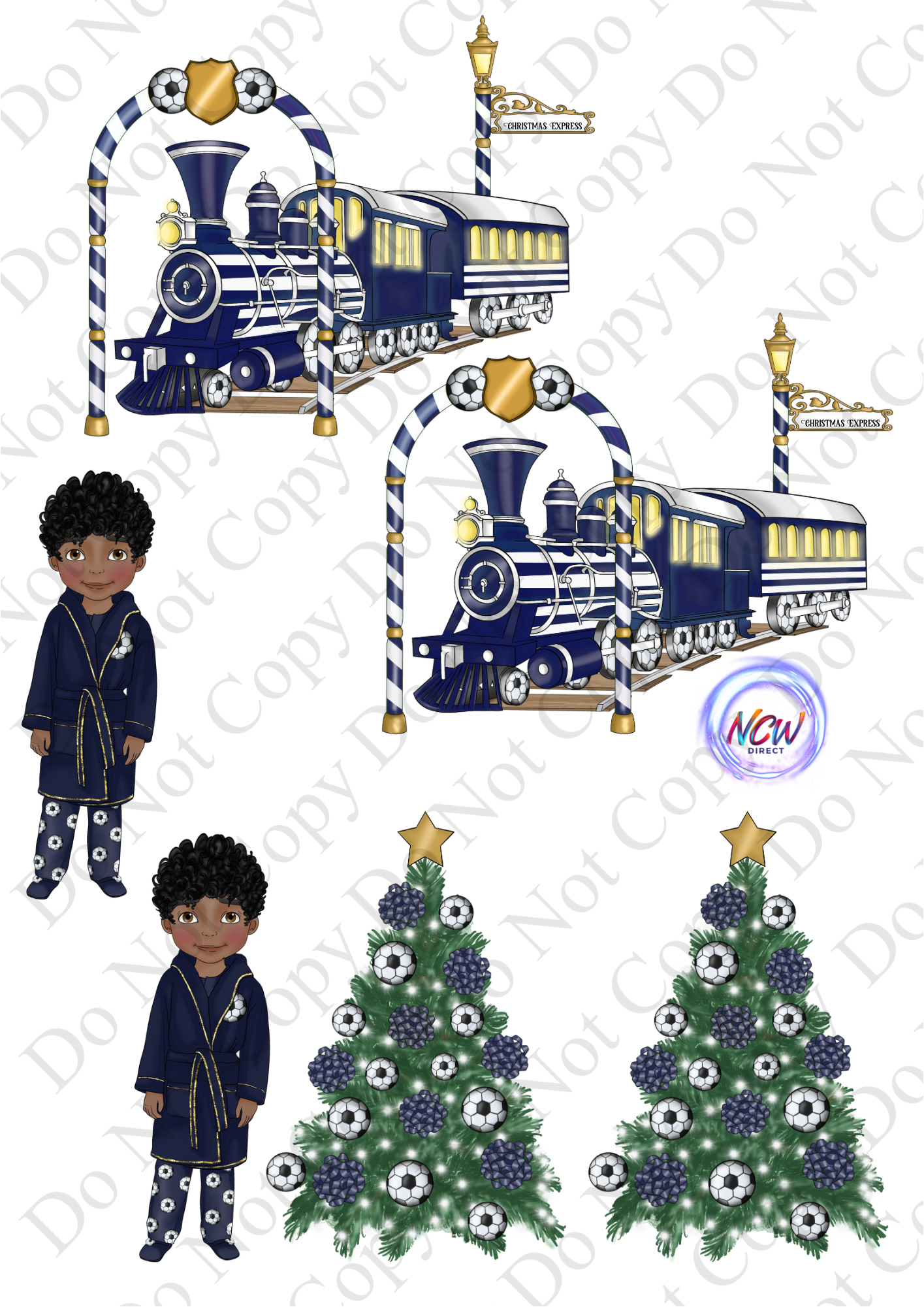 Football Christmas Express  Boy UVDTF