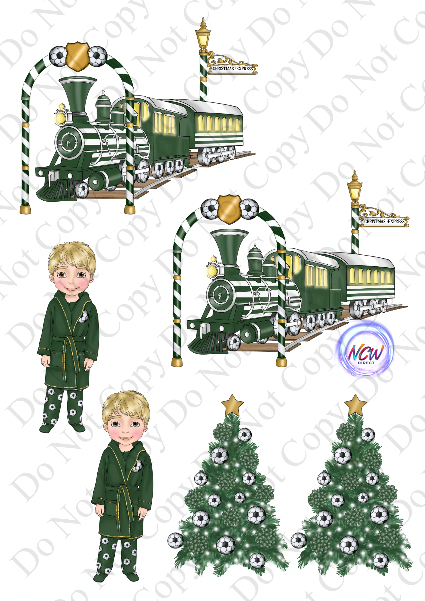 Football Christmas Express  Boy UVDTF