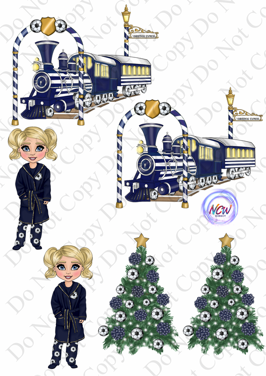 Football Christmas Express Girl  UVDTF