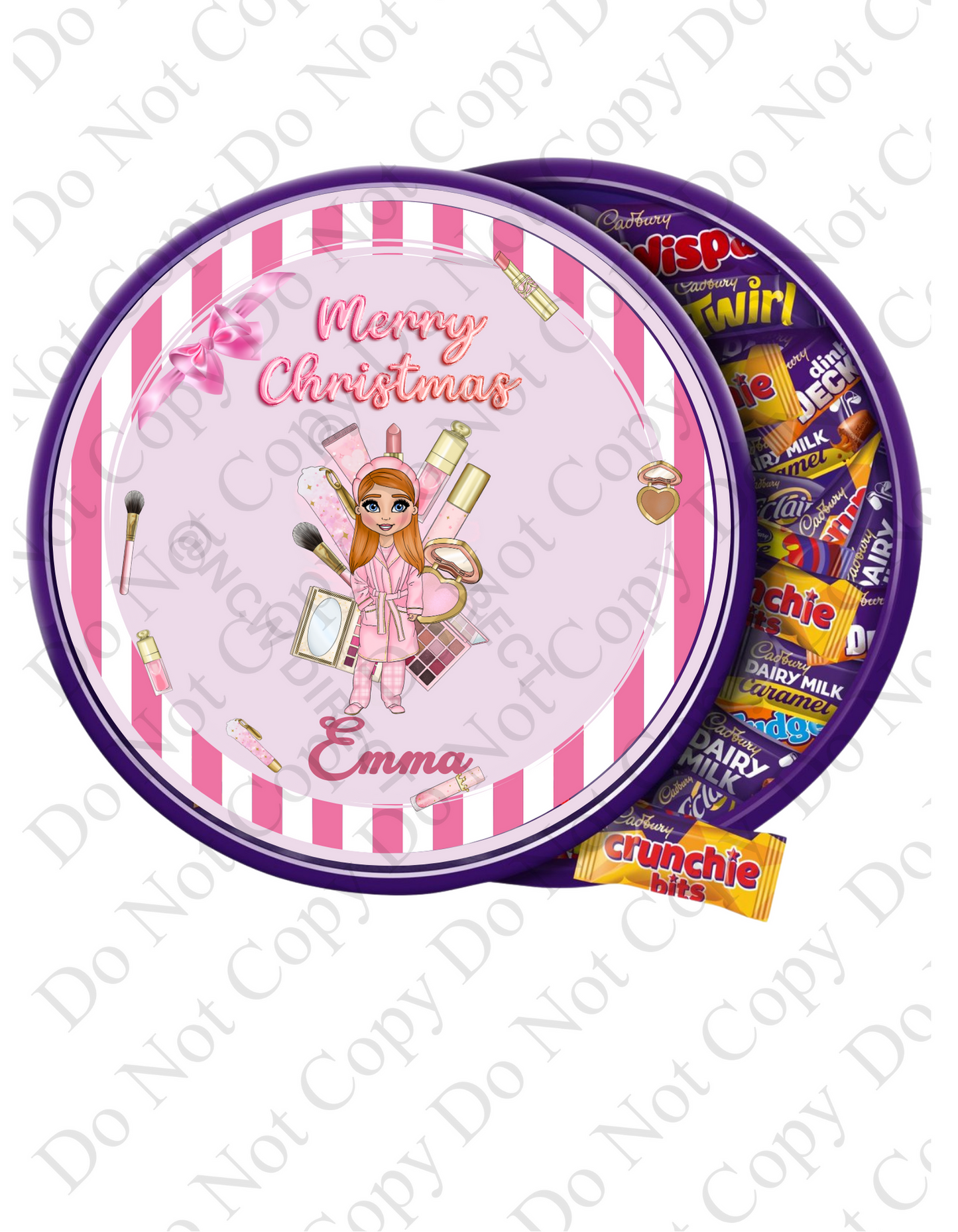 Chocolate Tub Sticker Make up Girl 2