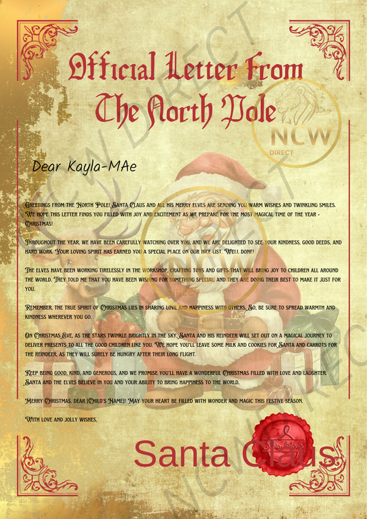 Official Documents for Santa Canva Editable Template