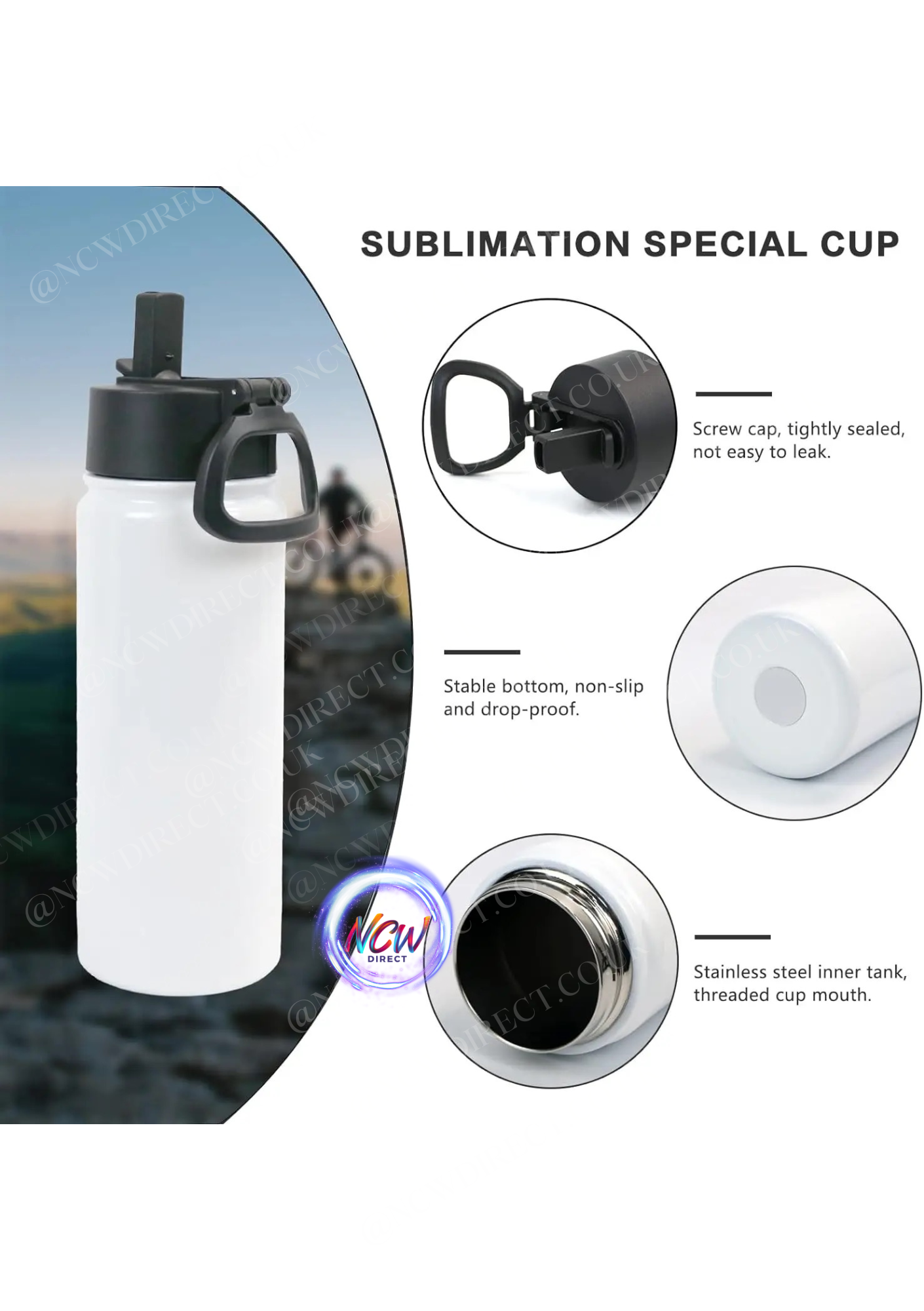 22oz Sublimation Sports water Bottle