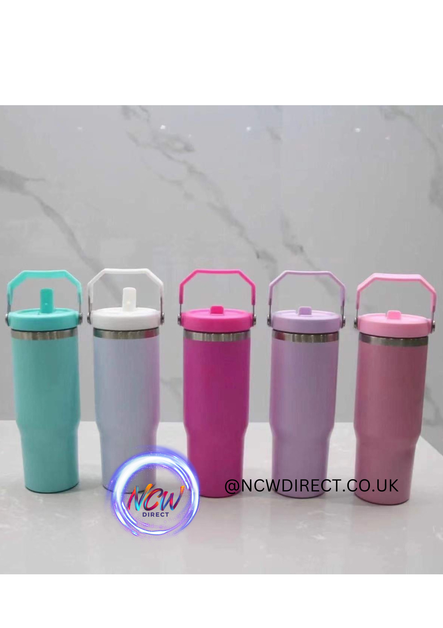 30oz Flip Straw Sublimation Tumblers