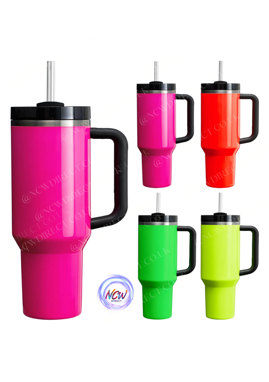 40oz Sublimation Neon Tumbler