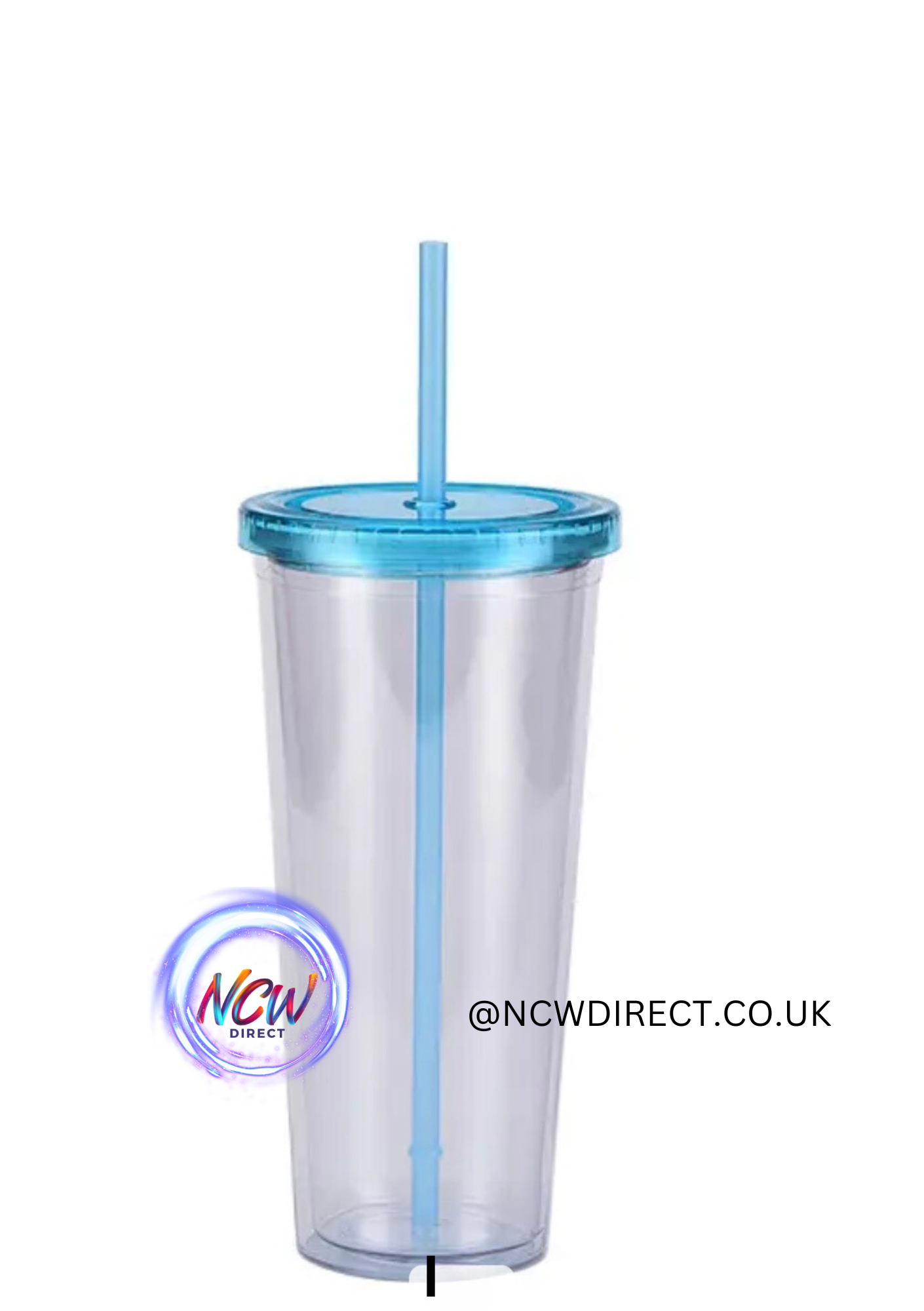 16oz Acrylic Double Wall Tumbler with Straw