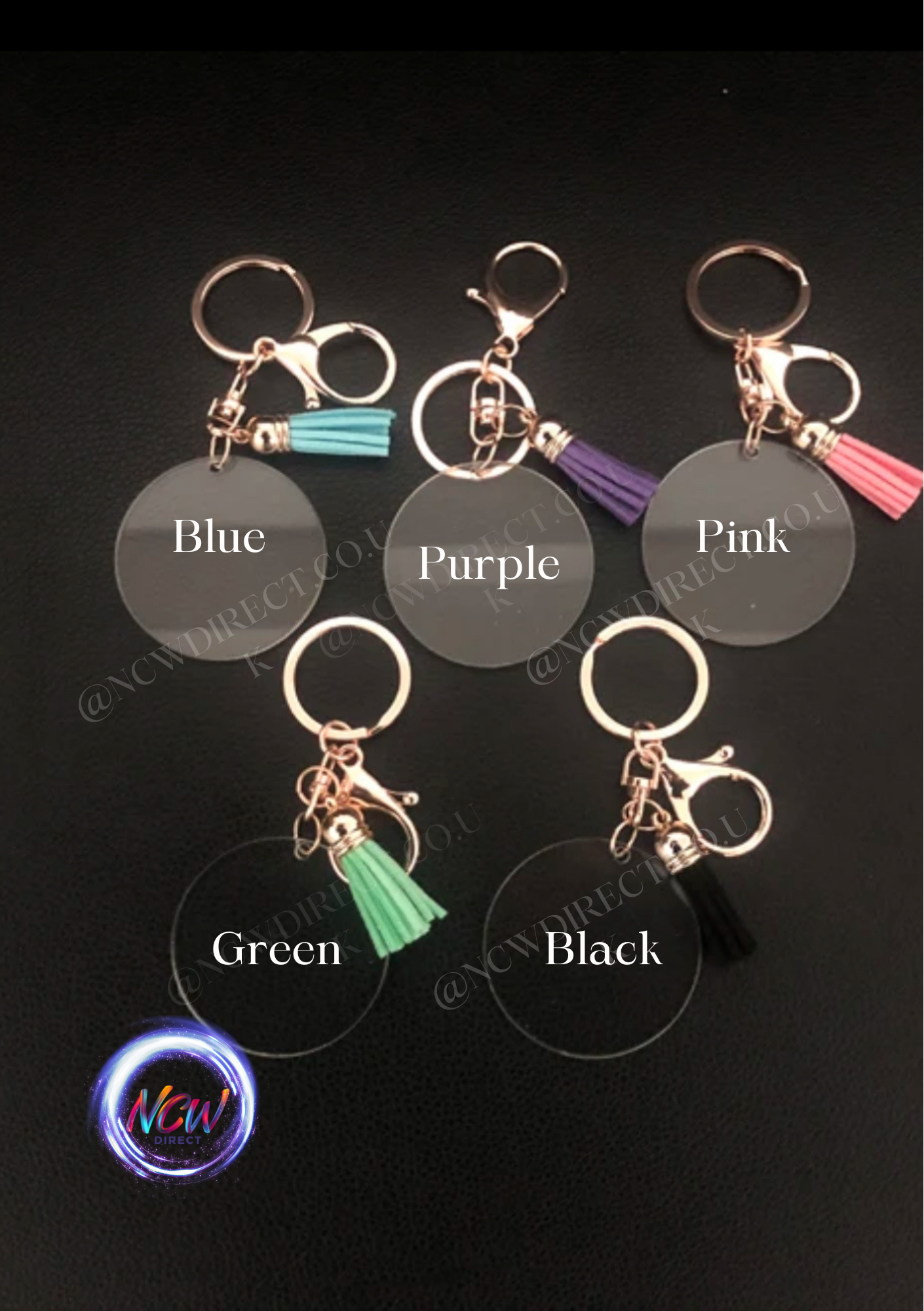 Acrylic Circle Keyring