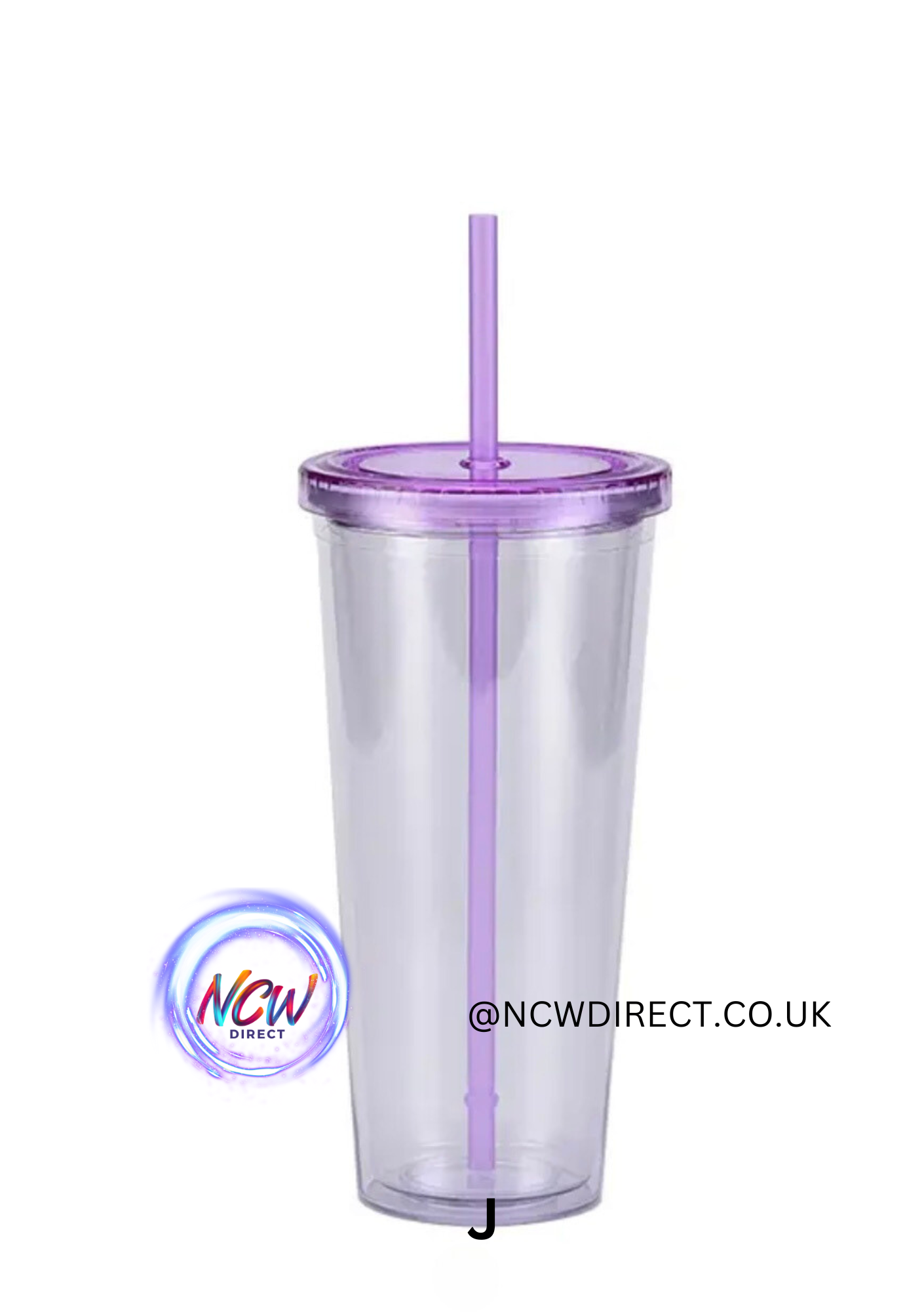 16oz Acrylic Double Wall Tumbler with Straw