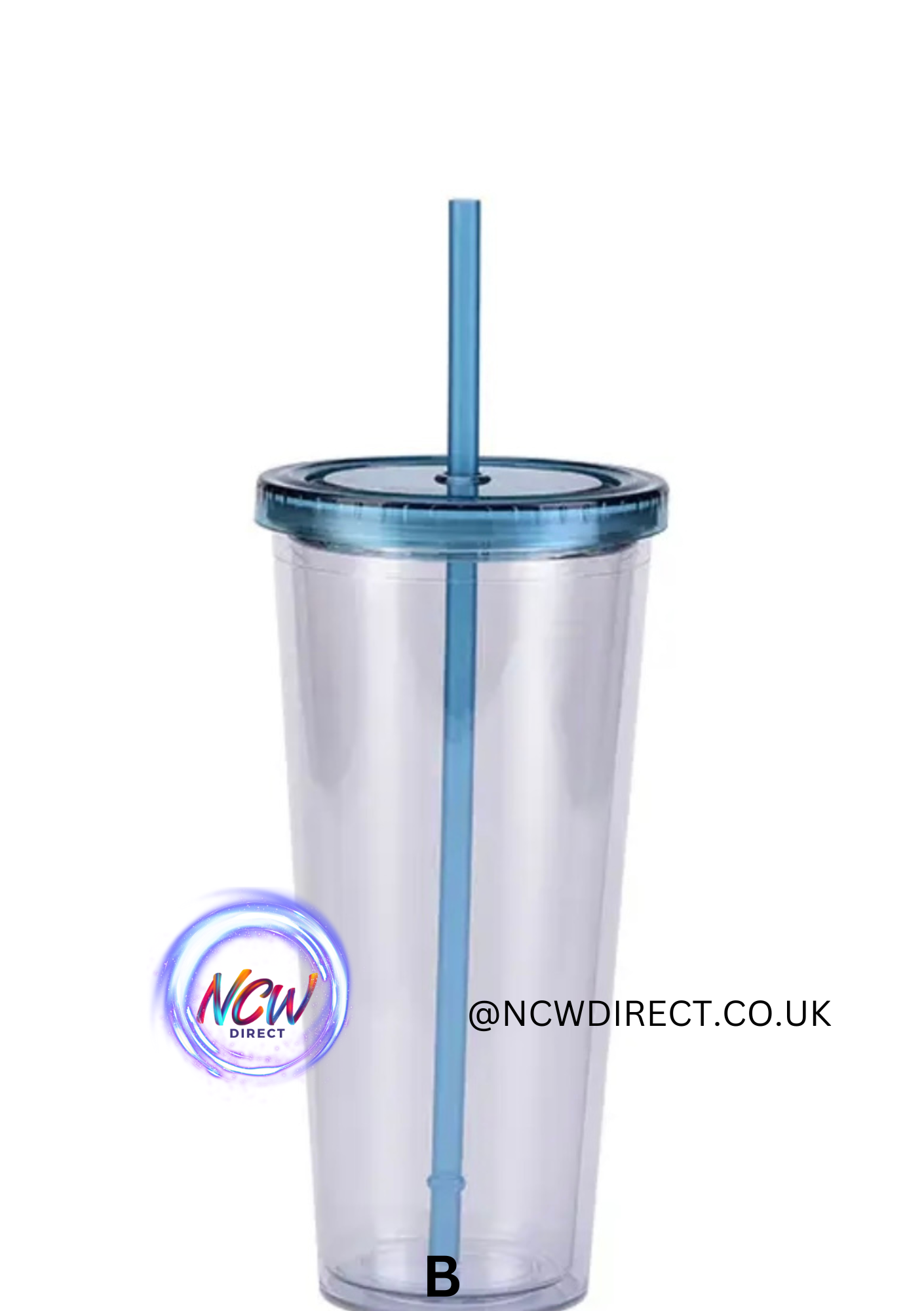 16oz Acrylic Double Wall Tumbler with Straw