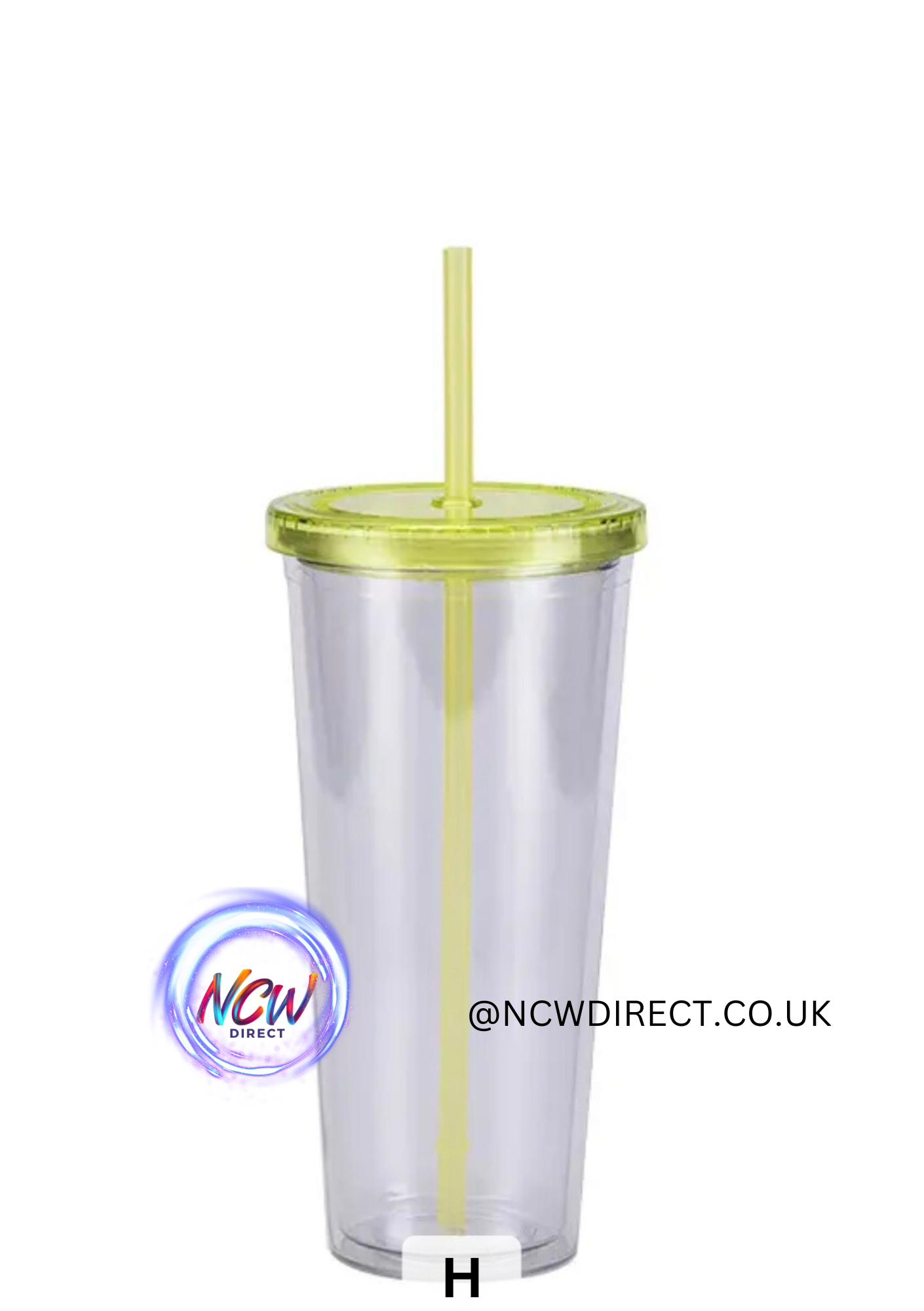 16oz Acrylic Double Wall Tumbler with Straw