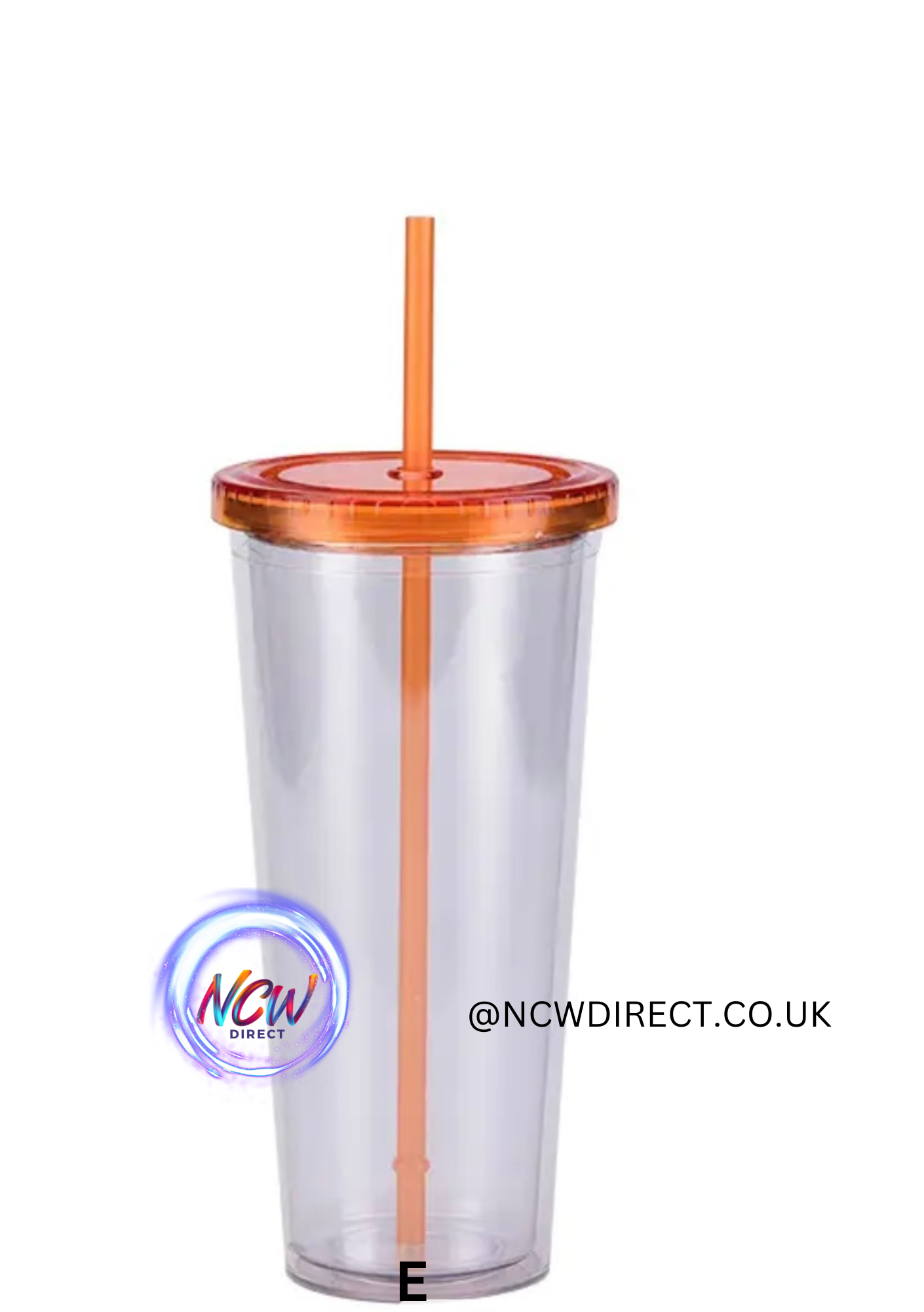 24oz Acrylic Double Wall Tumbler with Straw