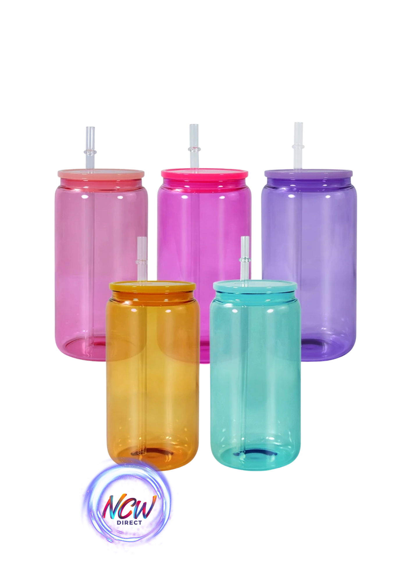 16oz Coloured sublimation glass