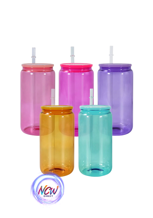 16oz Coloured sublimation glass